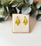 Yellow Laser Cut Tulip Flower Earrings   - Image 6