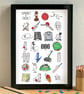 Cricket Alphabet Art Print