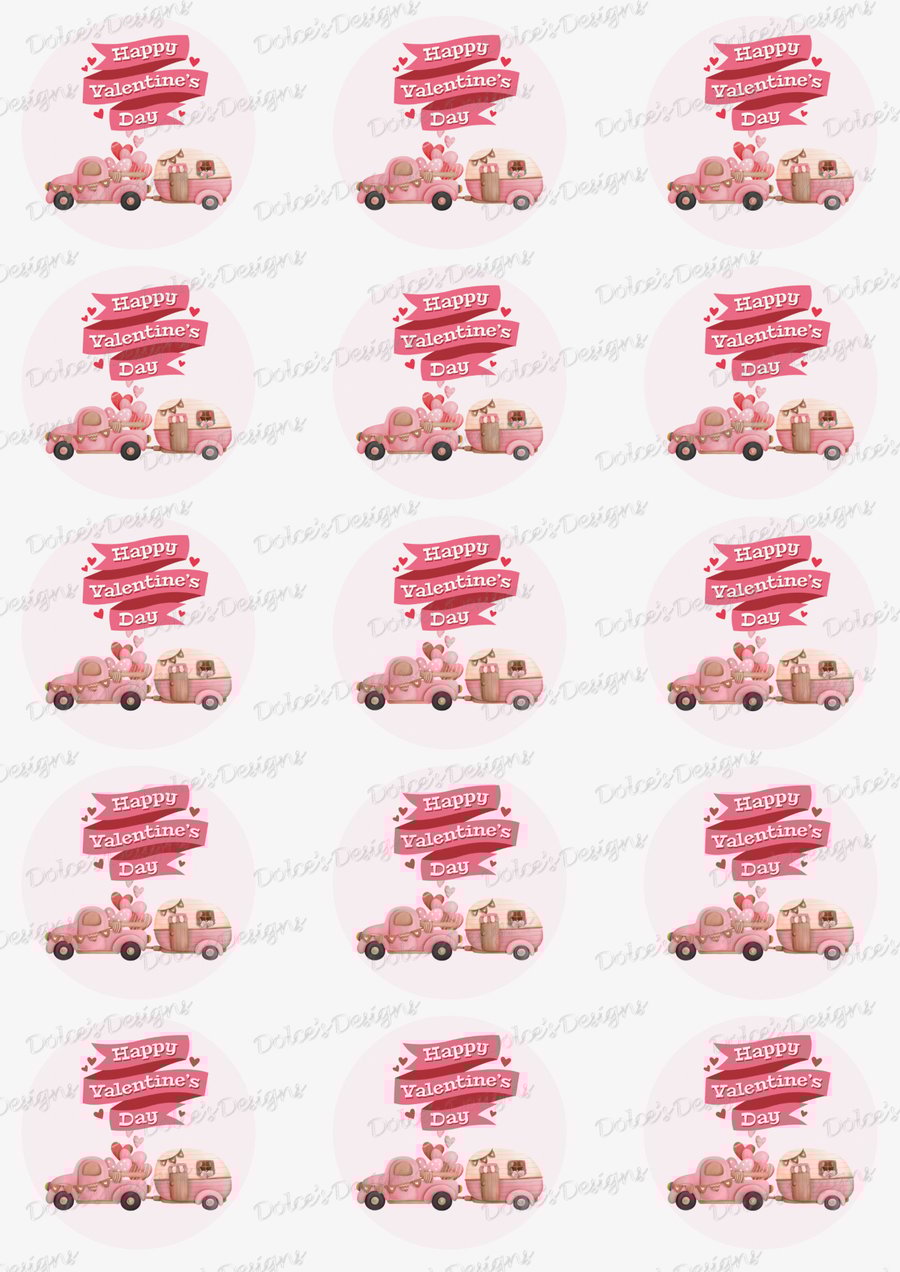 Valentines Edible Cake Toppers