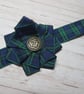 Black Watch Tartan Ruffle Rosette Celtic Button Wrist Corsage Wristlet  - Image 4