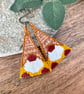 Autumn inspired bead woven Gnome earrings - Image 1