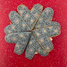 Mistletoe & Star Heart Christmas Tree Decorations