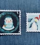 Fabric Postage Stamps - Fishermen & Seagulls  - Image 5