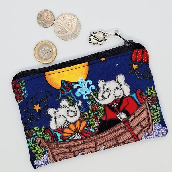 Happy Elephant small coin or card purse 195PF