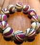 Purple bead bracelet - Image 1