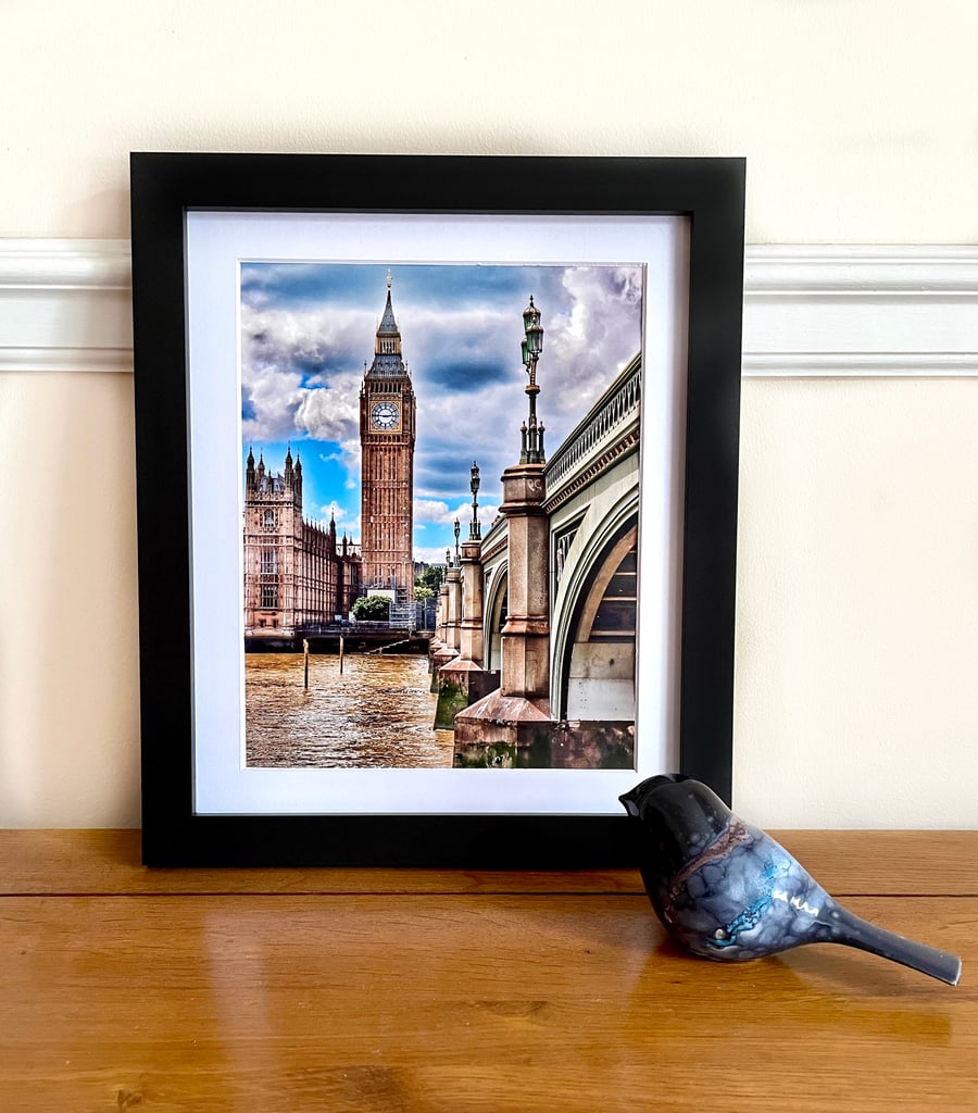 Framed photo of Big Ben, Palace of Westminster, London Print
