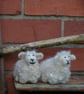 Handmade felted wool sheep ornament