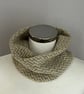 Neck warmer unisex knitted soft merino lambswool light weight zigzag pattern - Image 2