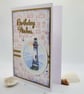 Lighthouse birthday card, embossed cards, watercoloured, handmade - Image 3