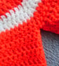 Red and White crochet baby cardigan. Gift for new parents.   - Image 3
