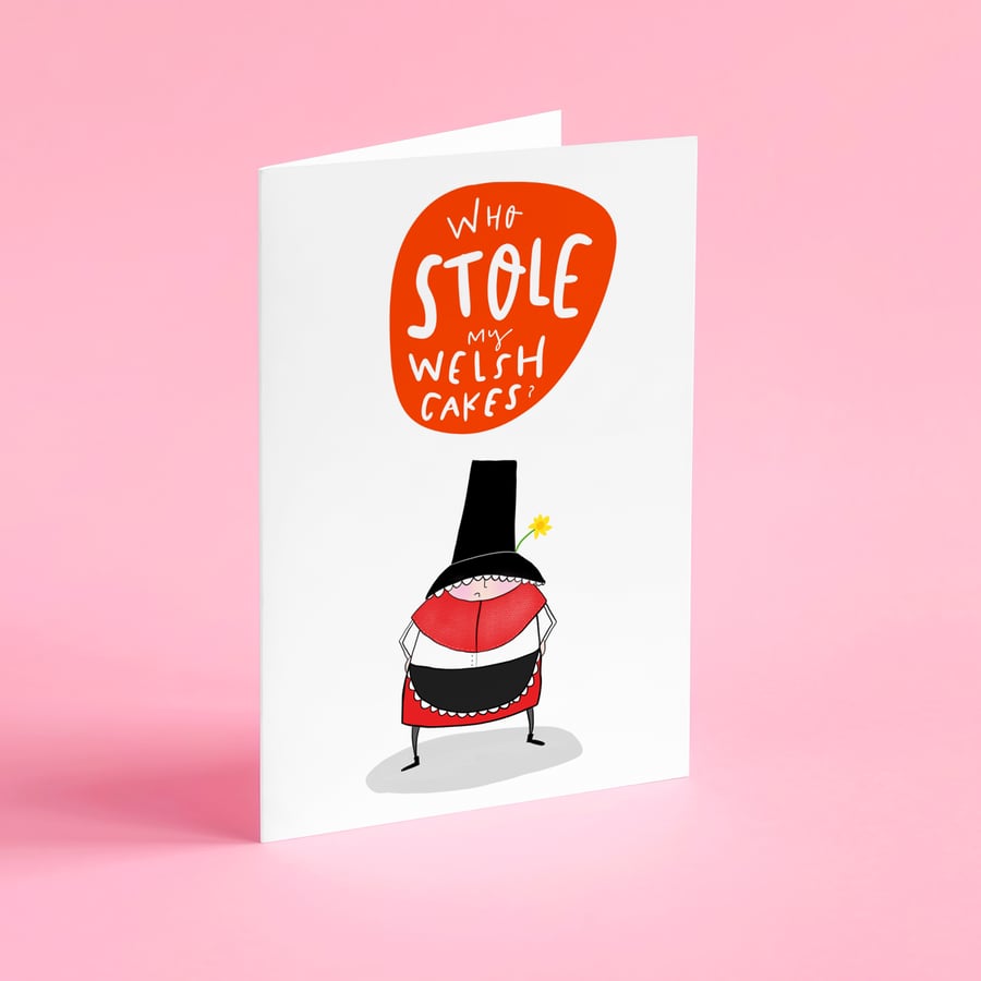 Welsh lady welsh cake card