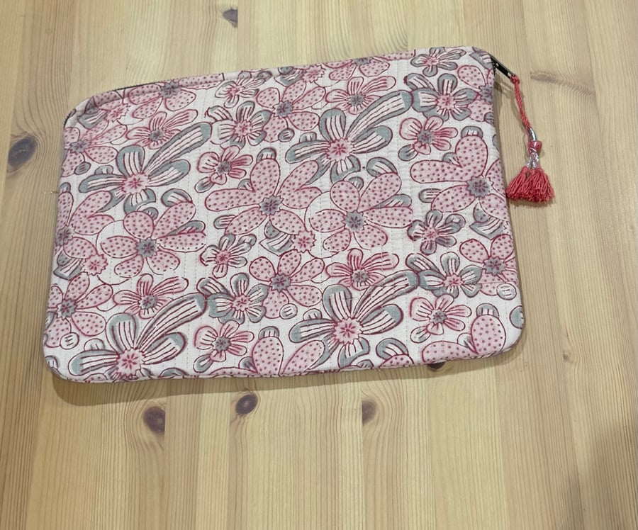 Padded Cotton Laptop Case 13.5 inches