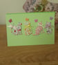FLORAL CATS GREETINGS CARD. - Image 3