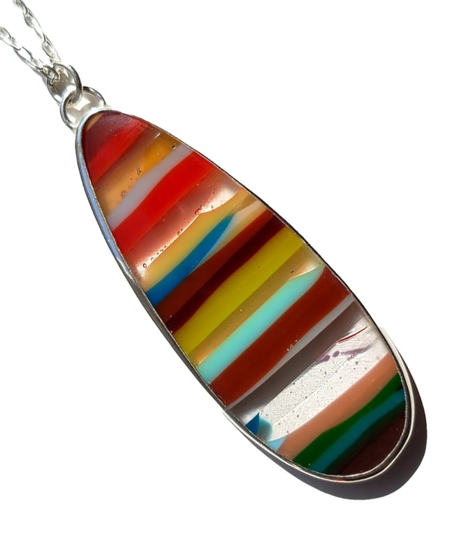 Surfite Necklace Fine & Sterling Silver Oval Pendant Jewellery Gift Handmade