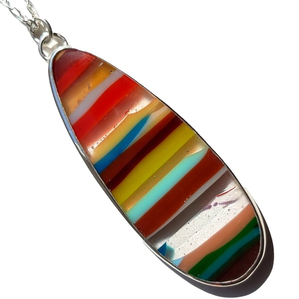 Surfite Necklace Fine & Sterling Silver Oval Pendant Jewellery Gift Handmade