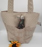 Large Tote bag with pockets in cream.  - Image 6