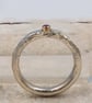 Molten Silver Pink Sapphire Ring - Size H - Image 6