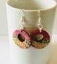 Circular Wood Earrings. - Image 2