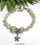 Designer Faceted Mystic Prehnite Gemstone Bracelet  - Image 5