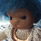 knitted doll - Peach Melba