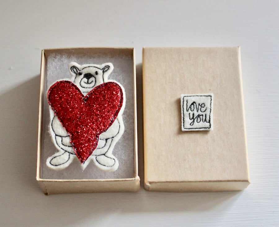 'Love you, Little Bear' in a Box - Love Token