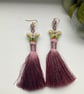 Handmade Elegant Statement Butterfly Tassal Earrings