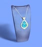 Blue enamel pendant - Image 3