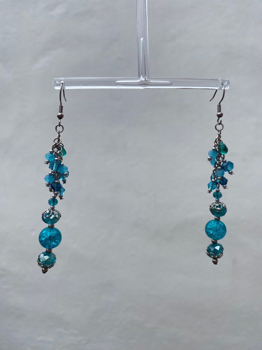 Thea - Turquoise & Teal Earrings  