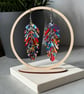 Multi- Colour Feather Leaf Earrings  - Image 4