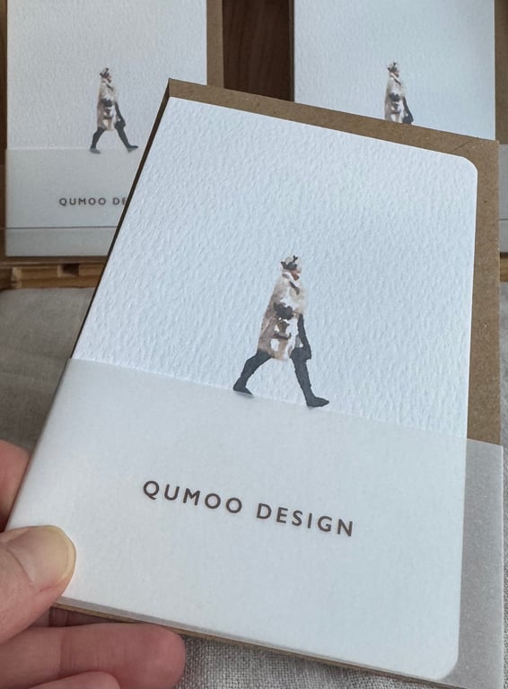 Woman with headphones Card (QM236)