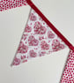 Large bunting with pink hearts - reversible - Image 4