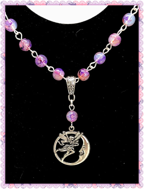 SALE OOAK Wicca Fairy Moon necklace