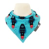BellaOski BANDANA DRIBBLE BIB Michas Stoffecke ROCKETS Jersey Fabric BABY GIFT