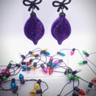 Sparkly Christmas Lights Bauble Handmade Earrings