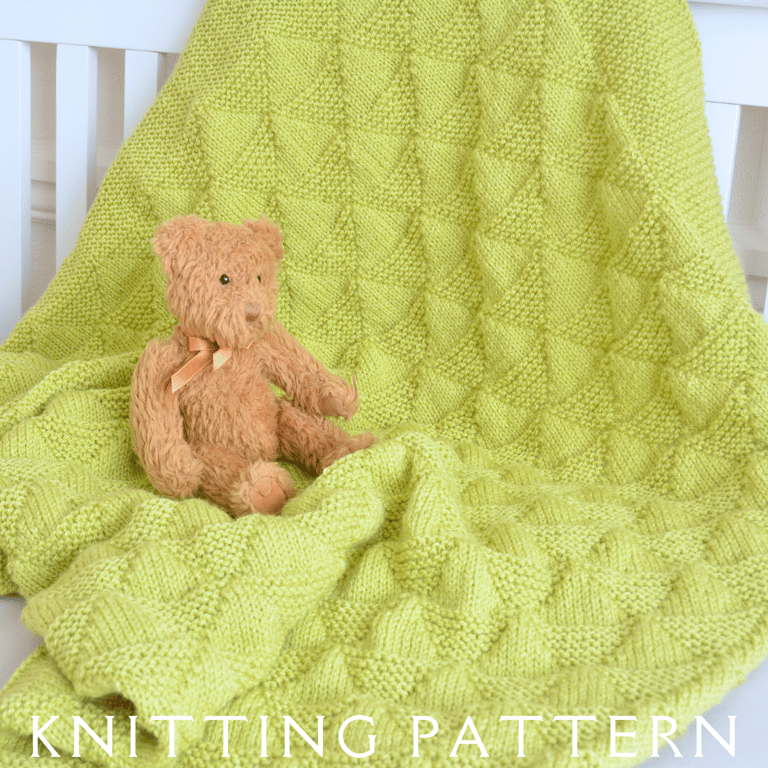 Baby Blanket Design 12 Knitting Pattern PDF Version By Email