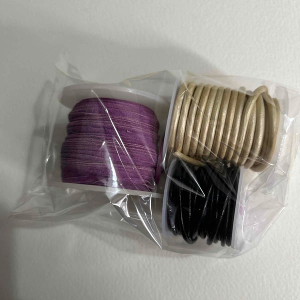 3 assorted reels of cord for crafting (w5)