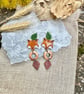 Fox Cub leaf & Acorn Drop Earrings  - Image 1