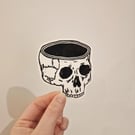 Mindless Skull Hand Printed Sticker