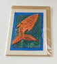 Fish Handmade Greetings Card from Stitched Recycled Plastic A6 - Image 2
