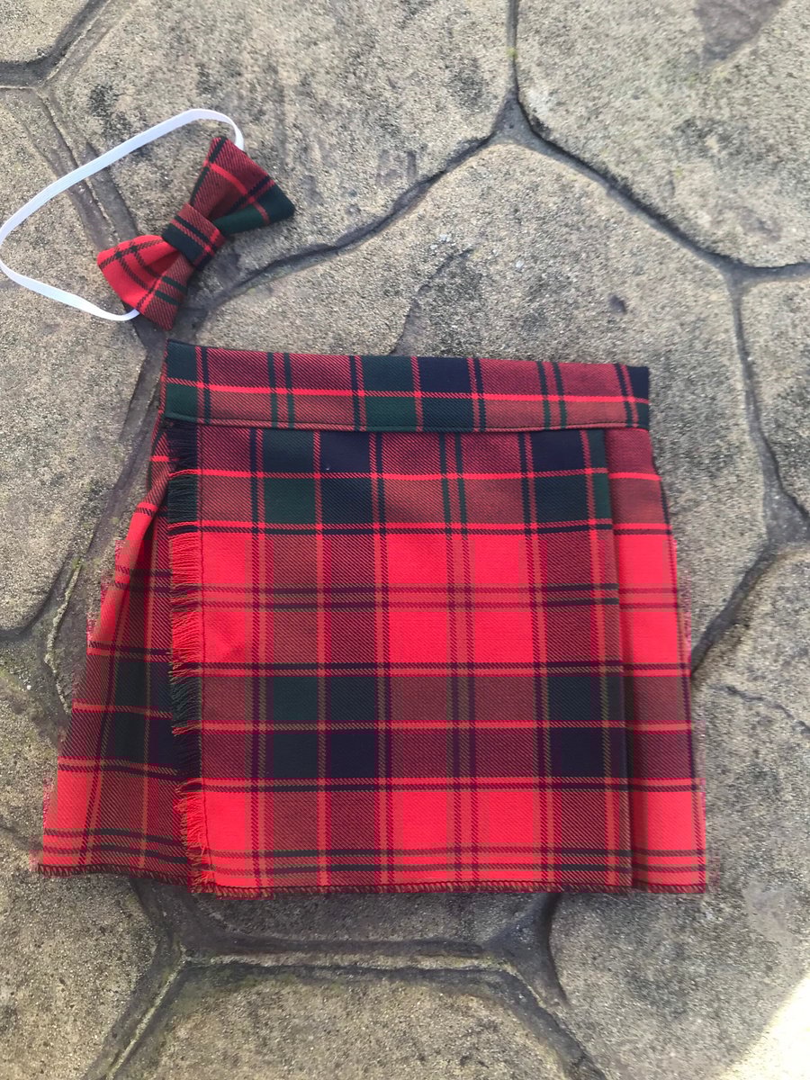 Robertson Tartan Kilt and Bow Tie for babies , children