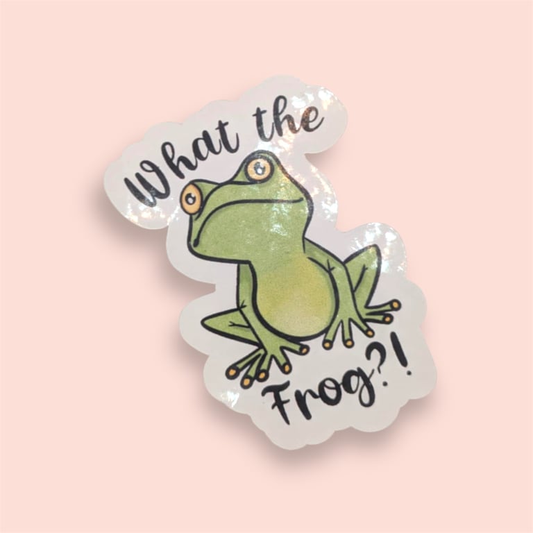 Funny Frog Quote Sticker, Froggy Decal, Novelty Animal Sticker, Single Sticker 