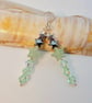 Green Earrings, Stars & Swarovski Crystals, Birthday, Anniversary, Gifts For Her - Image 5