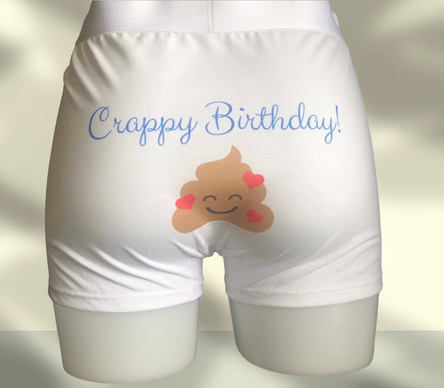 Men’s Boxer Shorts - Crappy Birthday! Funny Birthday Gift Idea For A Man