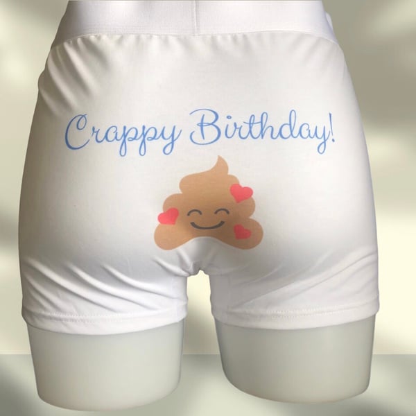 Men’s Boxer Shorts - Crappy Birthday! Funny Birthday Gift Idea For A Man
