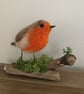 Needle felted bird garden robin  - Image 5