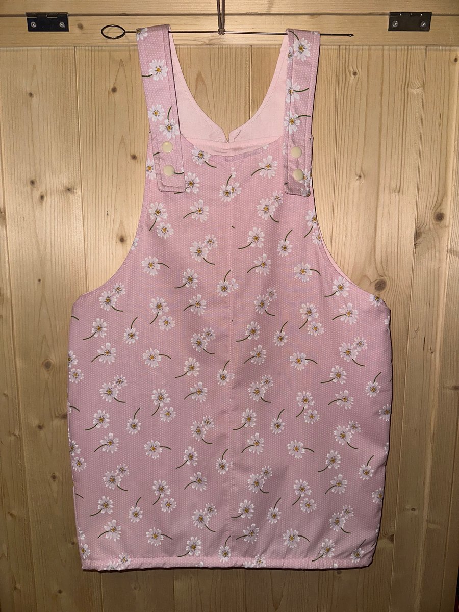 Children’s fully lined pink flower pinafore 