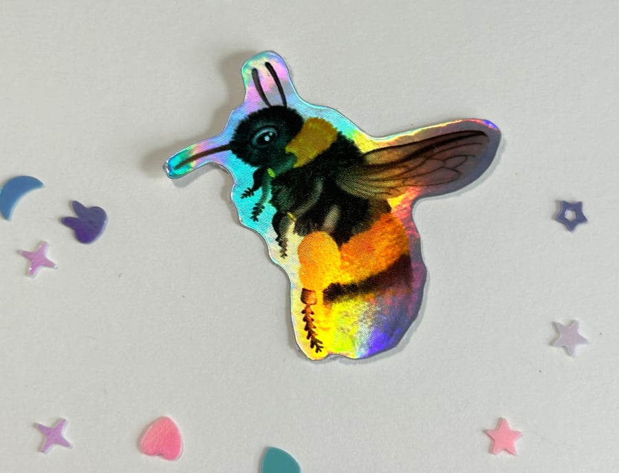 Holographic Bumblebee Stickers 