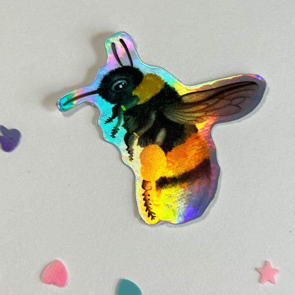 Holographic Bumblebee Stickers 