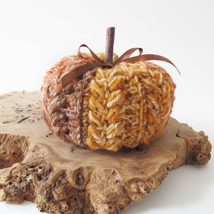 CROCHET PUMPKIN DECORATION AUTUMN HALLOWEEN medium size