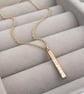Handmade 9ct yellow, rose or white gold ingot bar charm pendant and chain - Image 5